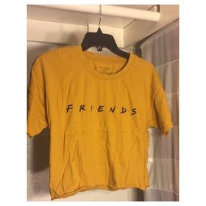F•R•I•E•N•D•S Yellow Cropped T-Shirt